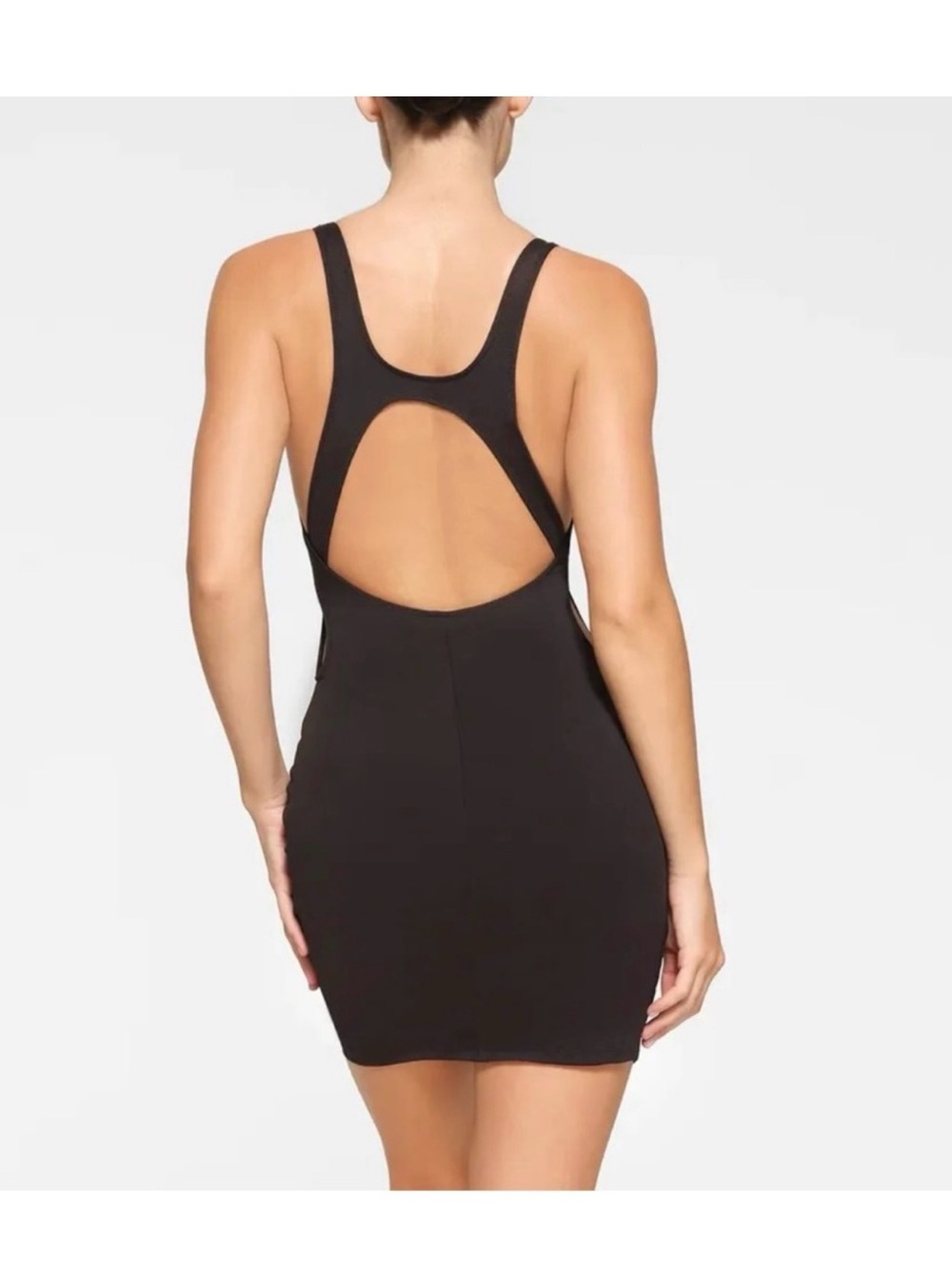SKIMS Black Cutout Back mini Dress